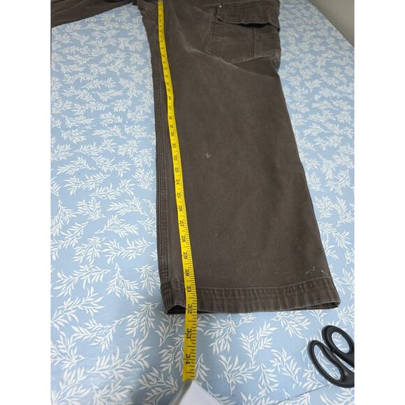 Duluth Trading Flex Fire Hose Pants Mens Sz 44x34 Brown Cargo Pockets Utility - Picture 11 of 11